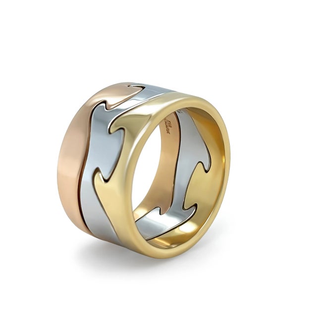 2020s Georg Jensen 18ct Gold Fusion Three Piece Ring 21.9g For Sale - Image 5 of 6