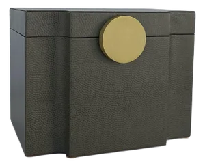 Studio a Modern Gray Faux Shagreen Small Serpentine Box