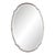Scallopped Oval Silver Mirror For Sale