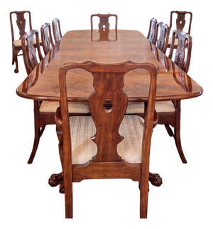 Henredon Aston Court Dining Table With 2 Leaves & 10 Chairs — Mint Condition — 1987 Provenance