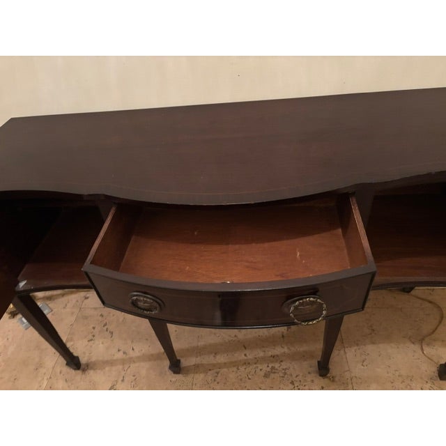 Wood Vintage Mahogany English Server For Sale - Image 7 of 15