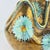 A striking mid‑century JW Co. Made in Italy porcelain vase featuring an elaborate sculptural silhouette and vibrant...