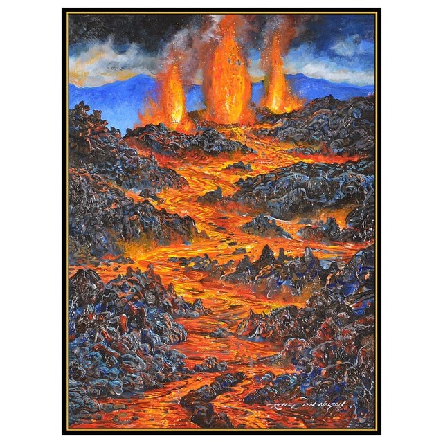Message us to inquire about custom framing options! (Included for free with every purchase) The artwork here, "Inferno...