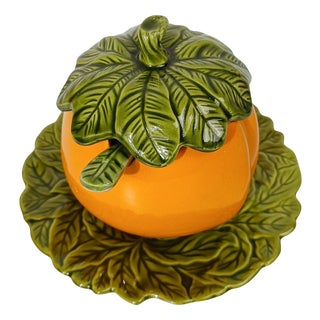 Vintage Italian Majolica Sugar Bowl from Italica Ars, 1970s For Sale