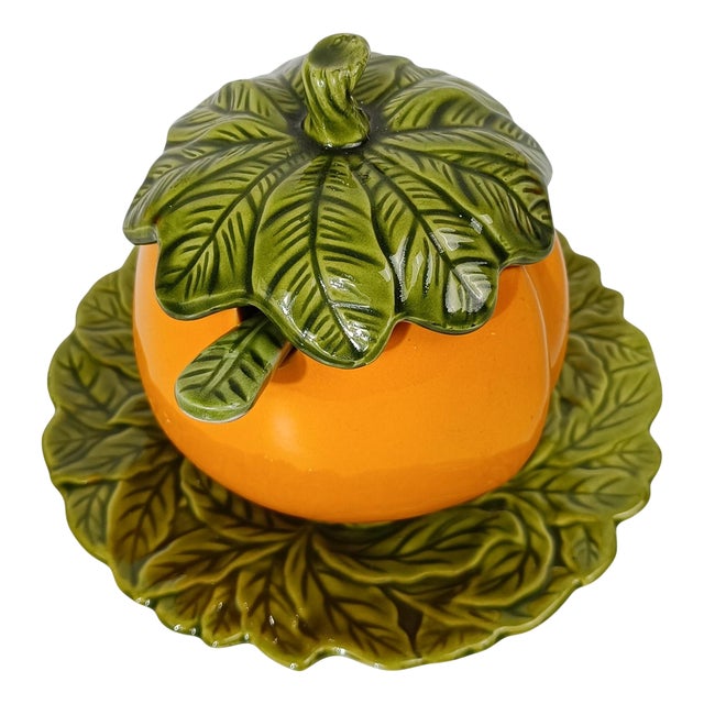 Vintage Italian Majolica Sugar Bowl from Italica Ars, 1970s For Sale