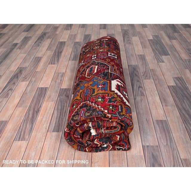 1960s Red Semi Antique Oriental Rug For Sale - Image 10 of 12