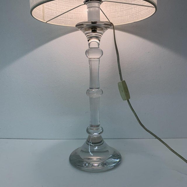 Mid-Century Crystal Table Lamp from Glasfabriek Leerdam, 1960s For Sale - Image 16 of 18