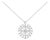 Sterling Silver 1/2 Cttw Diamond Starburst Compass Medallion Pendant Necklace For Sale