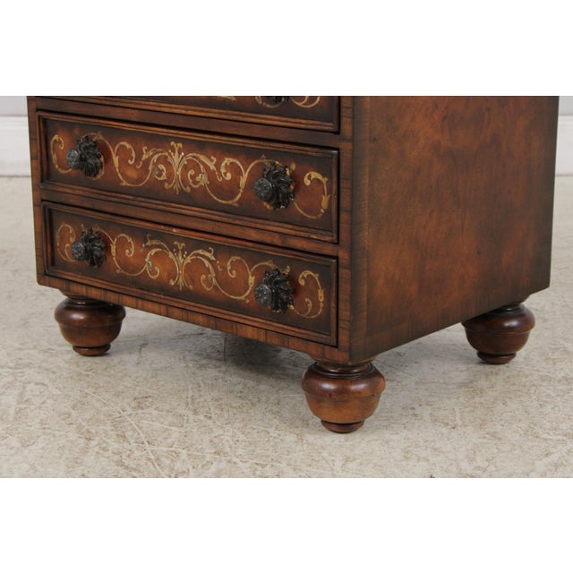 Theodore Alexander Marquetry Inlaid Chest Semainier For Sale - Image 13 of 16
