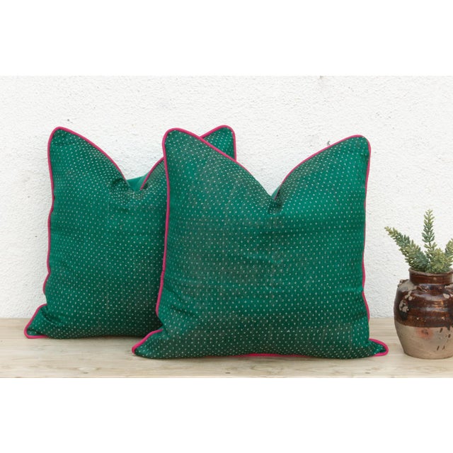 Woven in Gujarat, western India, from antique Mashru, the traditional silk-warp, cotton-weft cloth prized for its lustrous...