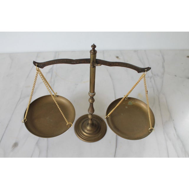 Vintage Brass Scales of Justice For Sale - Image 4 of 9
