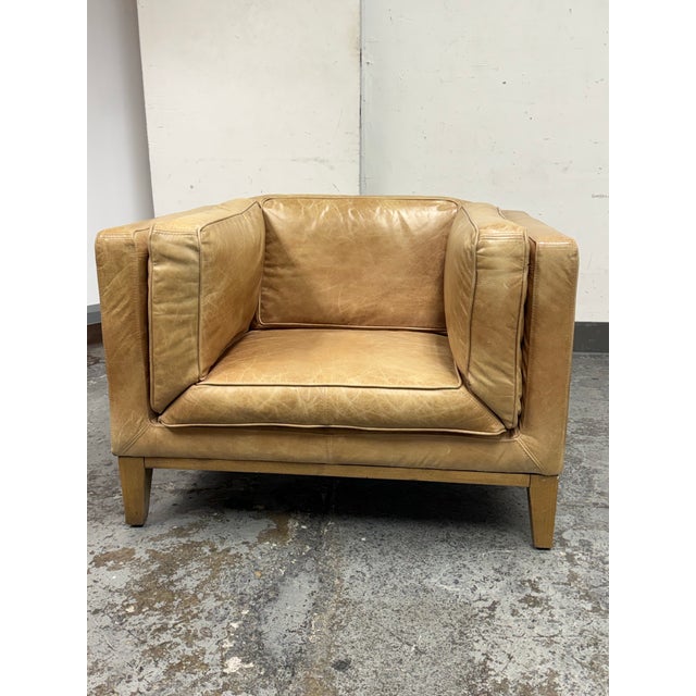 Contemporary Tan Leather Armchair Design Plus Gallery presents a Contemporary Leather Armchair. This armchair offers tan...