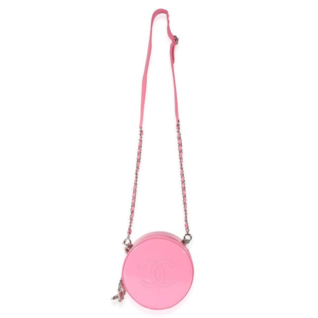 Chanel Pink Glazed Calfskin Round As Earth Bag For Sale - Image 4 of 7
