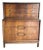 Mid Century Modern Burl Wood Highboy Dresser by Thomasville For Sale