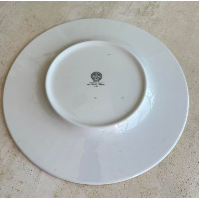Este Ceramiche Italian Floral Charger Plate For Sale In San Diego - Image 6 of 7