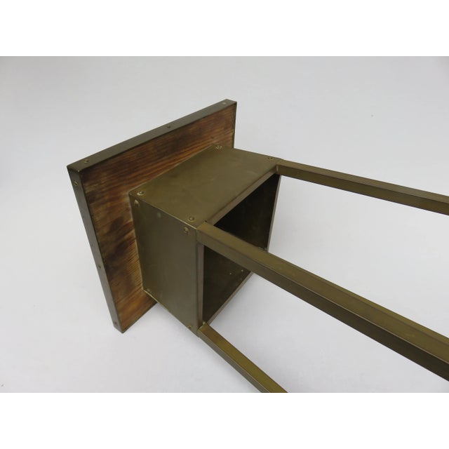 Wood Art Nouveau Patinated Brass Flower Stand For Sale - Image 7 of 15