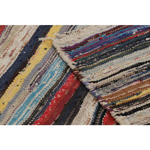Textile Vintage Shahsavan Persian Kilim Runner With Polychromatic Stripes - Rug & Kilim For Sale - Image 7 of 7