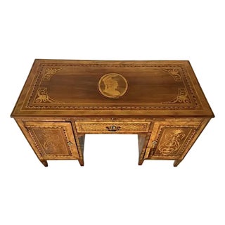 18th Century Italian Neoclassical Marquetry Desk in Style of Giuseppe Maggiolini For Sale