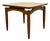 Vintage Mid-Century Modern Square Wooden End Table With Sculptural Base. For Sale