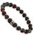 Gemstone African Bloodstone & Silver Eagle Beaded Bracelet For Sale - Image 7 of 8
