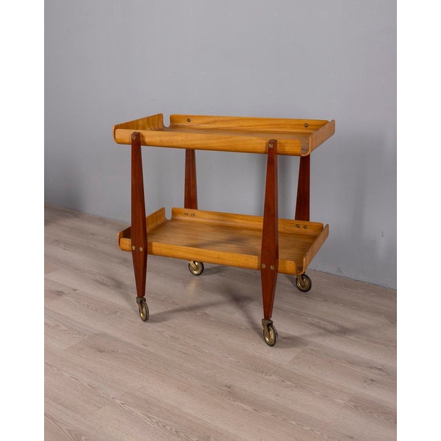 Vintage Wooden Food Cart by Carlo Ratti, 1950s For Sale - Image 4 of 16
