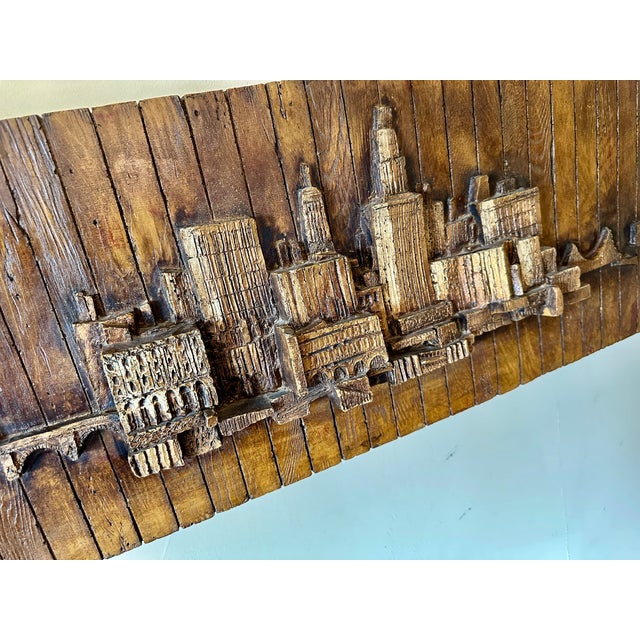 Mid-Century Modern Mid Century Vanguard Studios Cityscape Wall Art Sculpture For Sale - Image 3 of 6