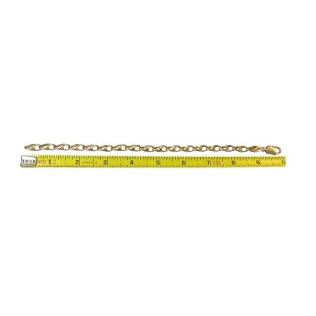 14k Yellow Gold Link Bracelet For Sale - Image 4 of 6