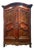 18th Century French Louis XV Walnut Armoire With Burr Elm, Chevron Inlay, Circa 1770 For Sale
