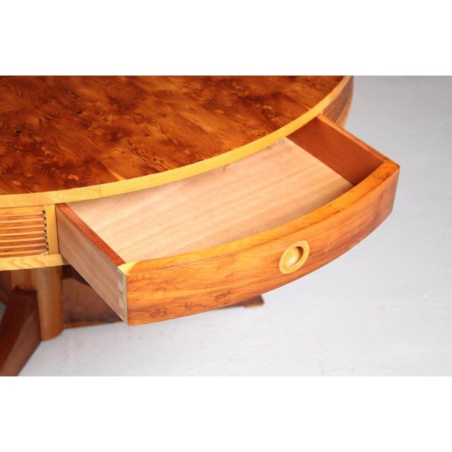 Brown Mid-Century Drum Yew Dining Table by Robert Heritage for Archie Shine, 1950s For Sale - Image 8 of 14