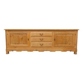 Mid-Century Farmhouse Danish Oak Sideboard by Henning Kjærnulf for EG, 1960s For Sale