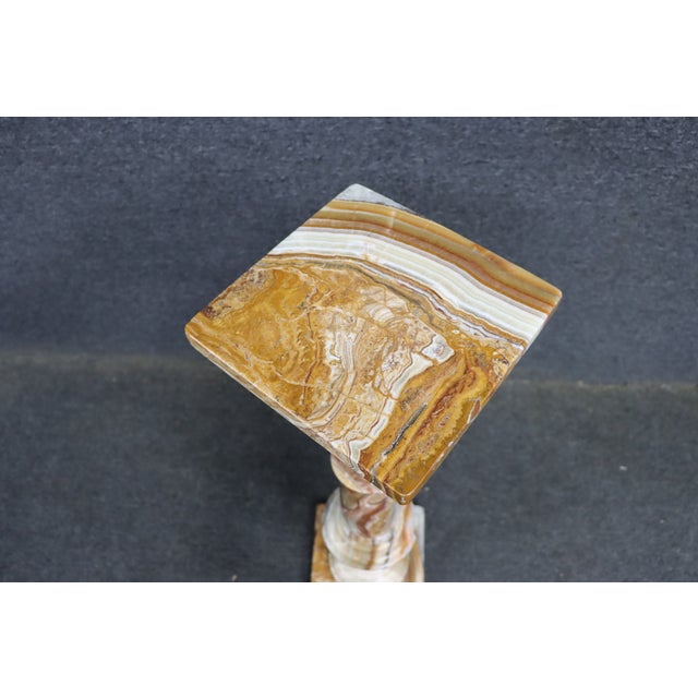 Italian Style Onyx Pedestal With Urn For Sale - Image 14 of 15