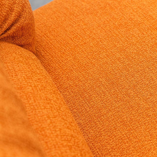Modular 2-Seater Sofa in Orange Fabric, 1970s, Set of 2 For Sale - Image 10 of 11