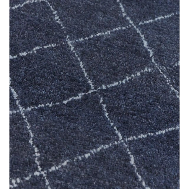 2020s Contemporary Handwoven Moroccan Inspired Wool Rug For Sale - Image 5 of 8