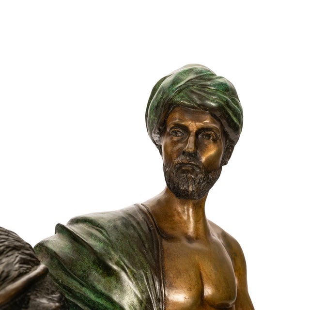 Bronze 1910s Franz Bergmann Franz Bergmann Orientalist Arab Female Group Cold Painted Bronze Signed For Sale - Image 8 of 13