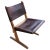 Mid 20th Century Wood & Leather Cantilevered Chair For Sale - Image 9 of 9