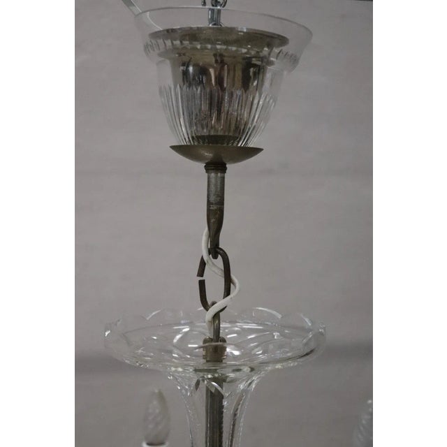 Vintage Transparent Murano Glass Chandelier, 1980s For Sale - Image 4 of 12