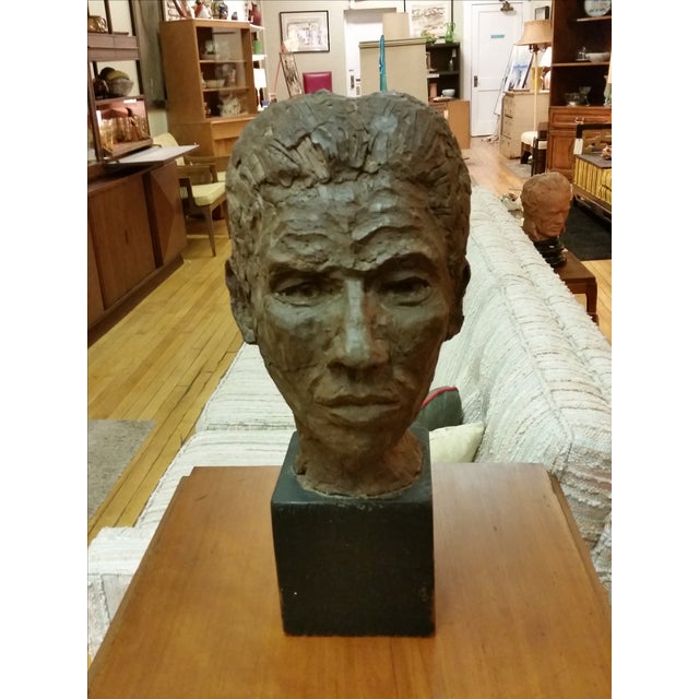 MidCentury Modern Clay Head Sculpture of a Man Chairish