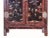 Vintage Chinoiseries Brick Red & Stone Inlay Graphic Credenza Cabinet For Sale - Image 9 of 11