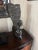Jonathan Mhondorohuma Sculture hand-carved Shona sculpture from Zimbabwe made of springstone, featuring contrasting...