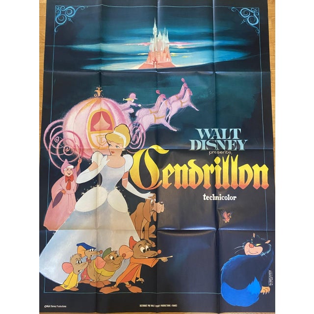 French Poster of the Cinderella Movie, 1950s For Sale - Image 11 of 11