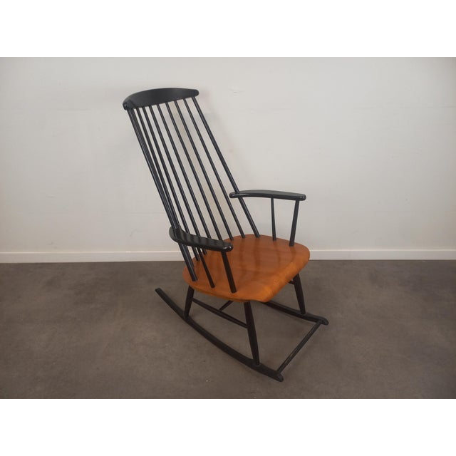 Scandinavian Rocking Chair by Ilmari Tapiovaara for Asko, 1950s For Sale - Image 9 of 15
