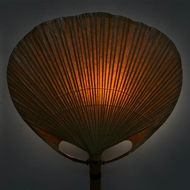 Italian Modern Wall Lamp Uchiwa attributed to Ingo Maurer for M-Design, 1970s, Set of 2 For Sale - Image 6 of 13