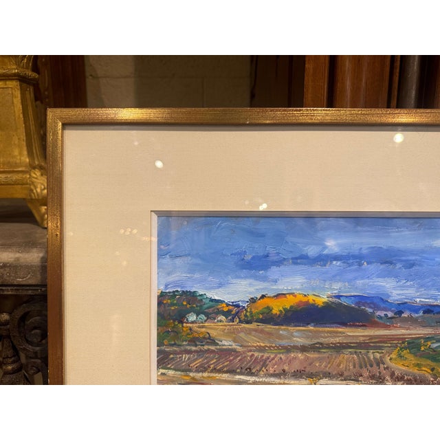 20th Century French Beach Painting in Giltwood Frame Signed Andre Barriere For Sale In Dallas - Image 6 of 7