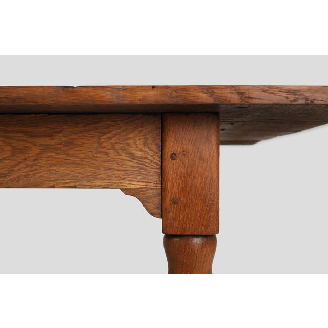 Rustic Farmhouse Table in Oak, France, 1850s For Sale - Image 4 of 12
