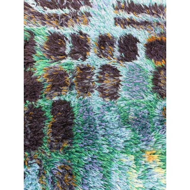 Mid-20th Century Scandinavian Rya Shag Rug 3'2" X 5'2" For Sale - Image 4 of 8