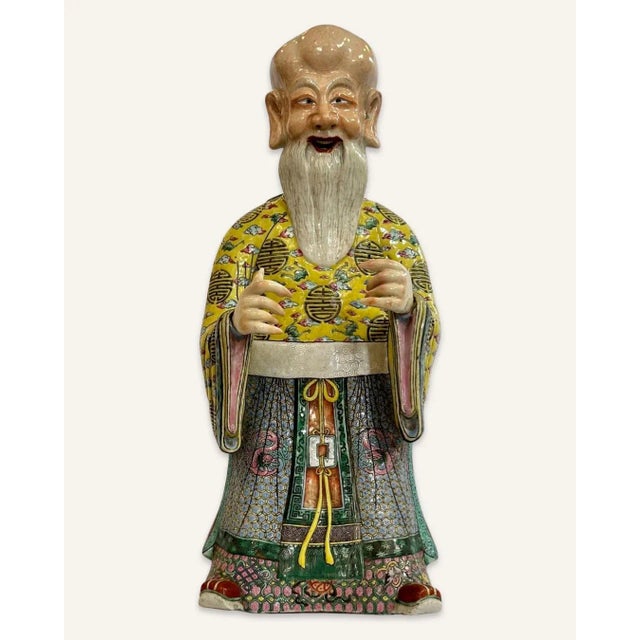 Mid 19th Century Chinese Porcelain Statuette of One of the Eight Vine Chinese Immortals For Sale - Image 10 of 10
