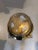 1950s Ceiling Lamp with Three Brass Lights and Murano Glass Dome For Sale - Image 5 of 11