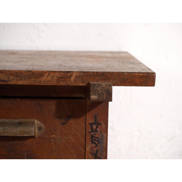 Brown Low Antique Japanese Table in Wood, 1930 For Sale - Image 8 of 13