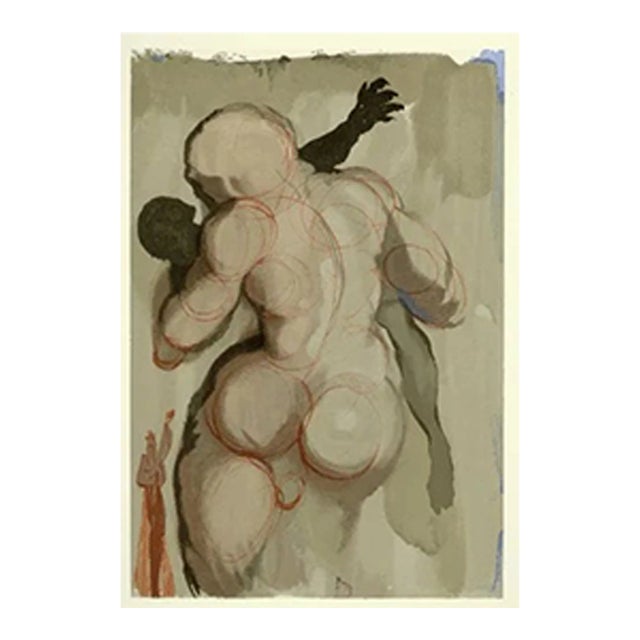 Salvador Dali Woodcut Purgatory 6 Death Violence For Sale