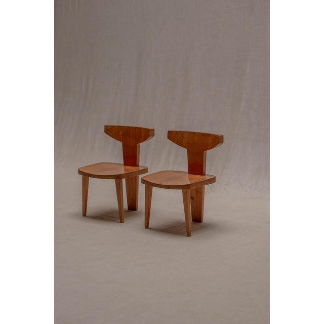 Vintage Sculptural Side Chairs by Jacob Kielland-Brandt, Denmark, 1960s, Set of 2 For Sale - Image 4 of 12